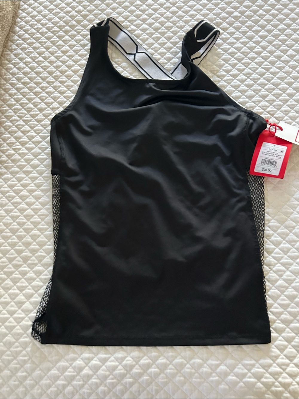 NWT! Hudson for Target Black Athletic Tank with Contrast Straps